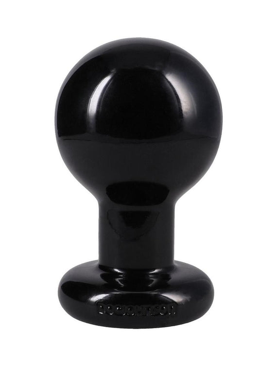 Doc Johnson Round Butt Plug - Black - Large