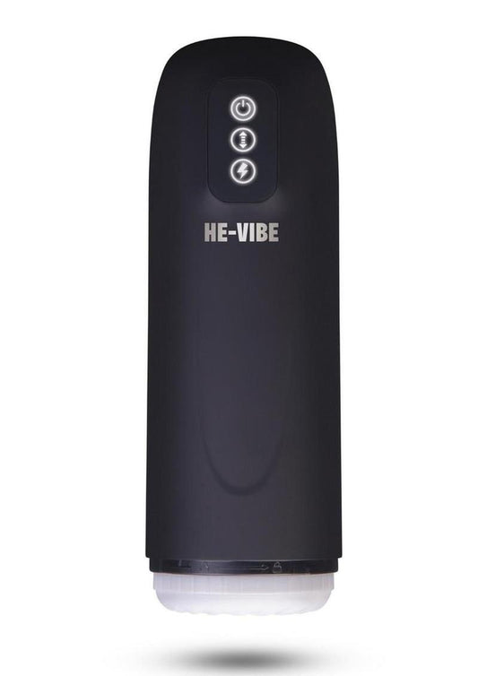 He-Vibe Power Thrust Pro Rechargeable Masturbator - Black/Frost