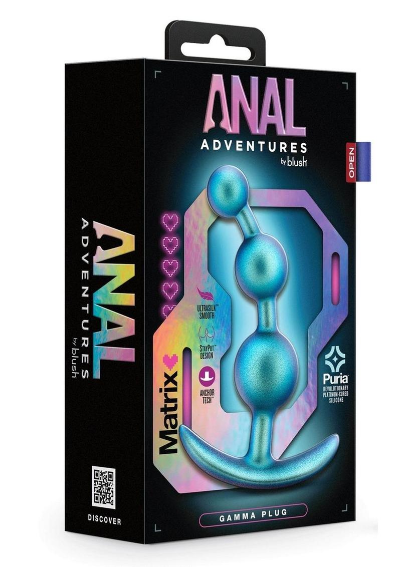 Anal Adventures Matrix Gamma Plug Silicone Anal Plug - Neptune - Teal