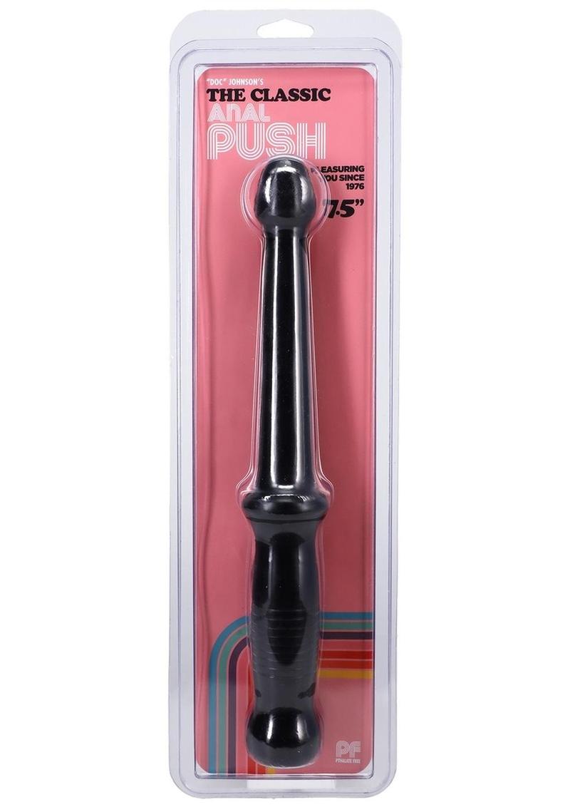 Anal Push Probe with Easy-Grip Handle - Black