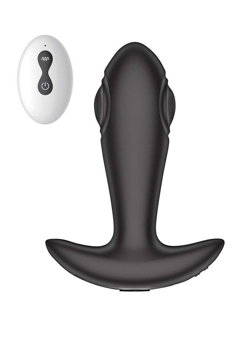 Atomic Tapping Rechargeable Silicone Anal Plug - Black