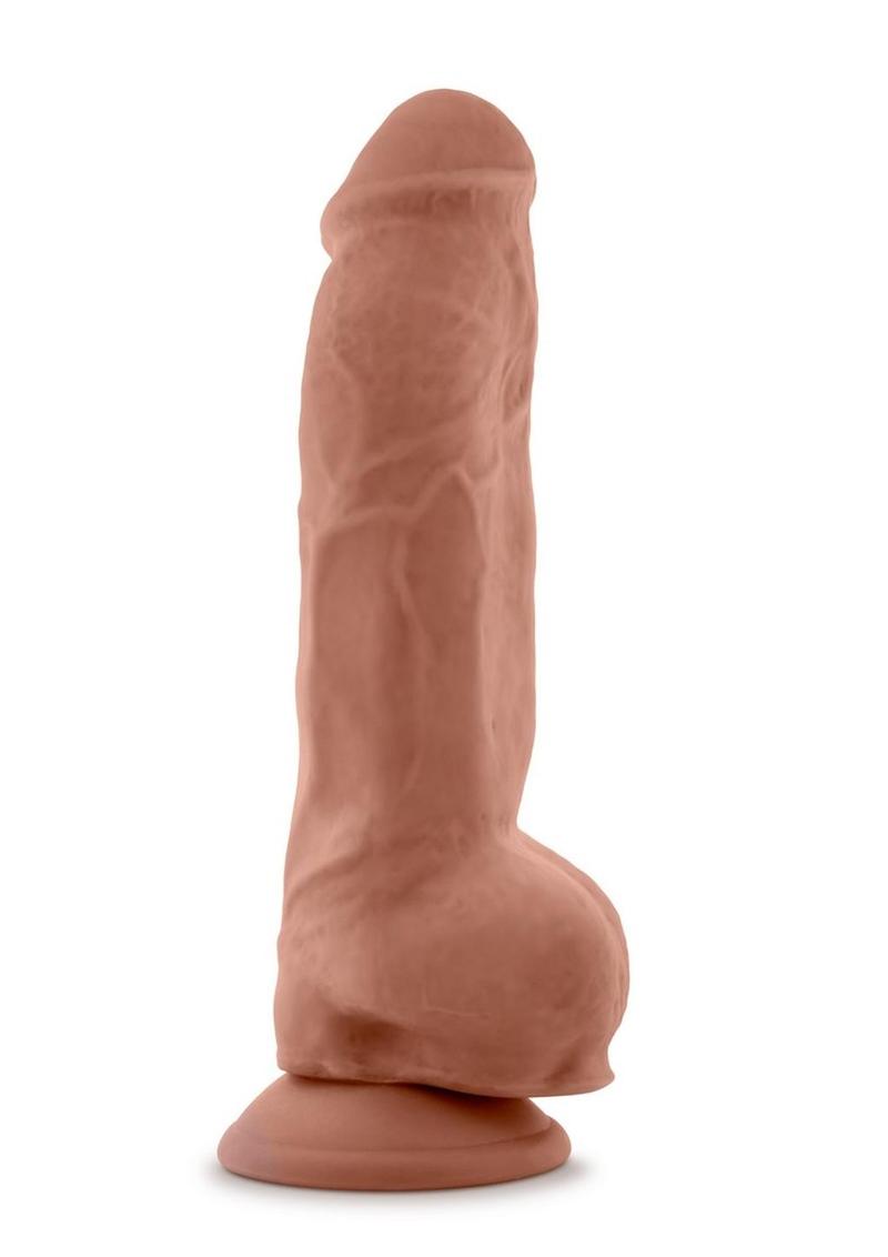 Au Naturel Big Boy Dildo with Balls - Caramel - 10in