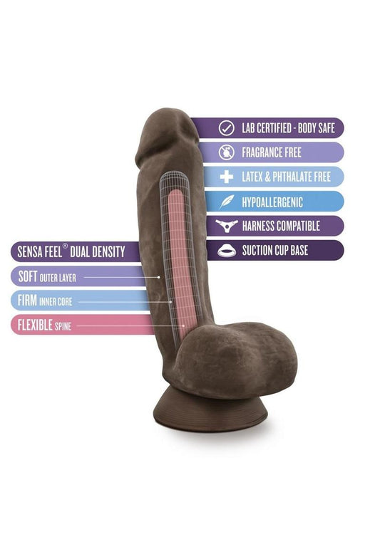 Au Naturel Jerome Dildo - Brown/Chocolate - 8.75in