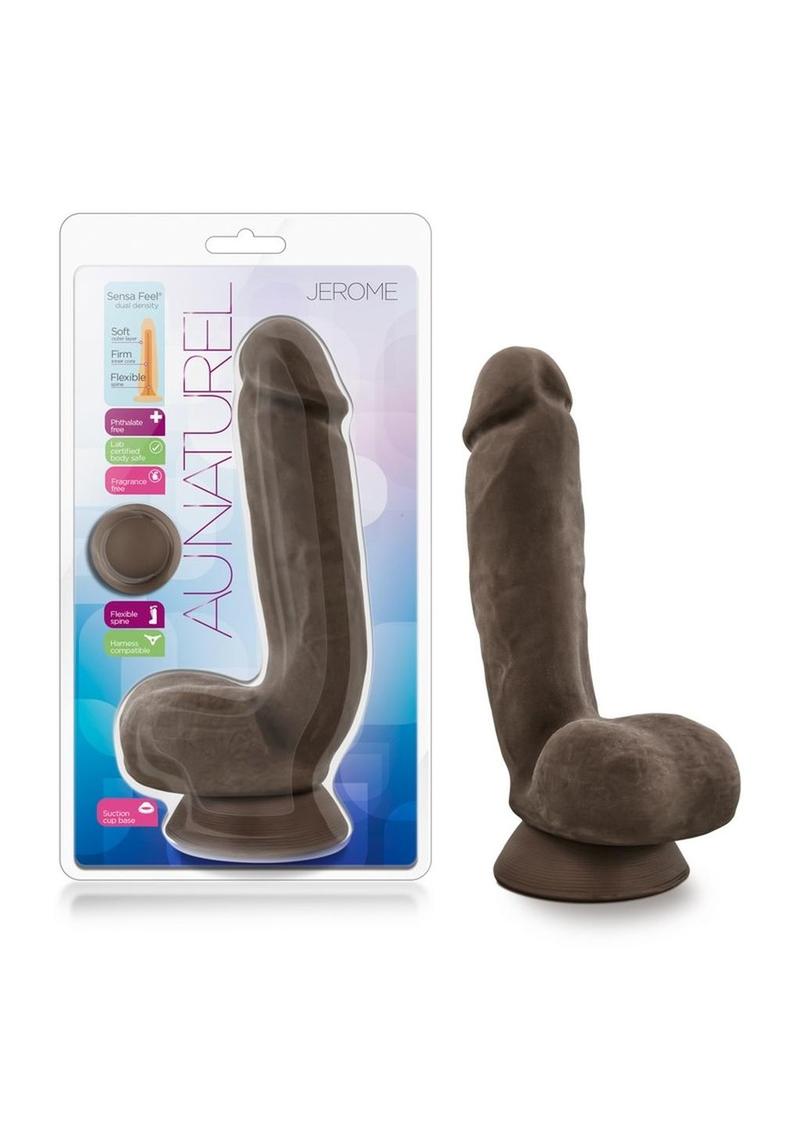 Au Naturel Jerome Dildo - Brown/Chocolate - 8.75in