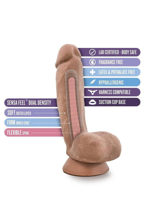 Au Naturel Macho Dildo - Caramel - 8.75in