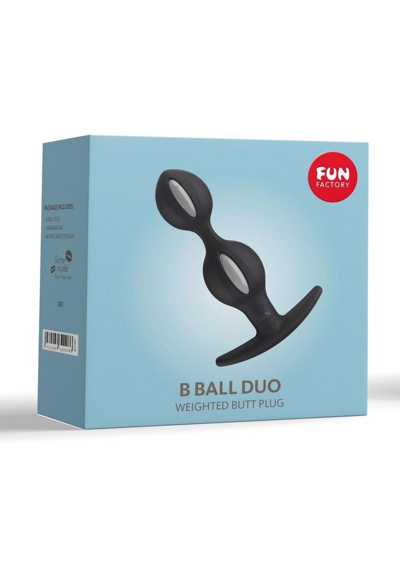 B Balls Silicone Anal Stimulator - Black/Grey