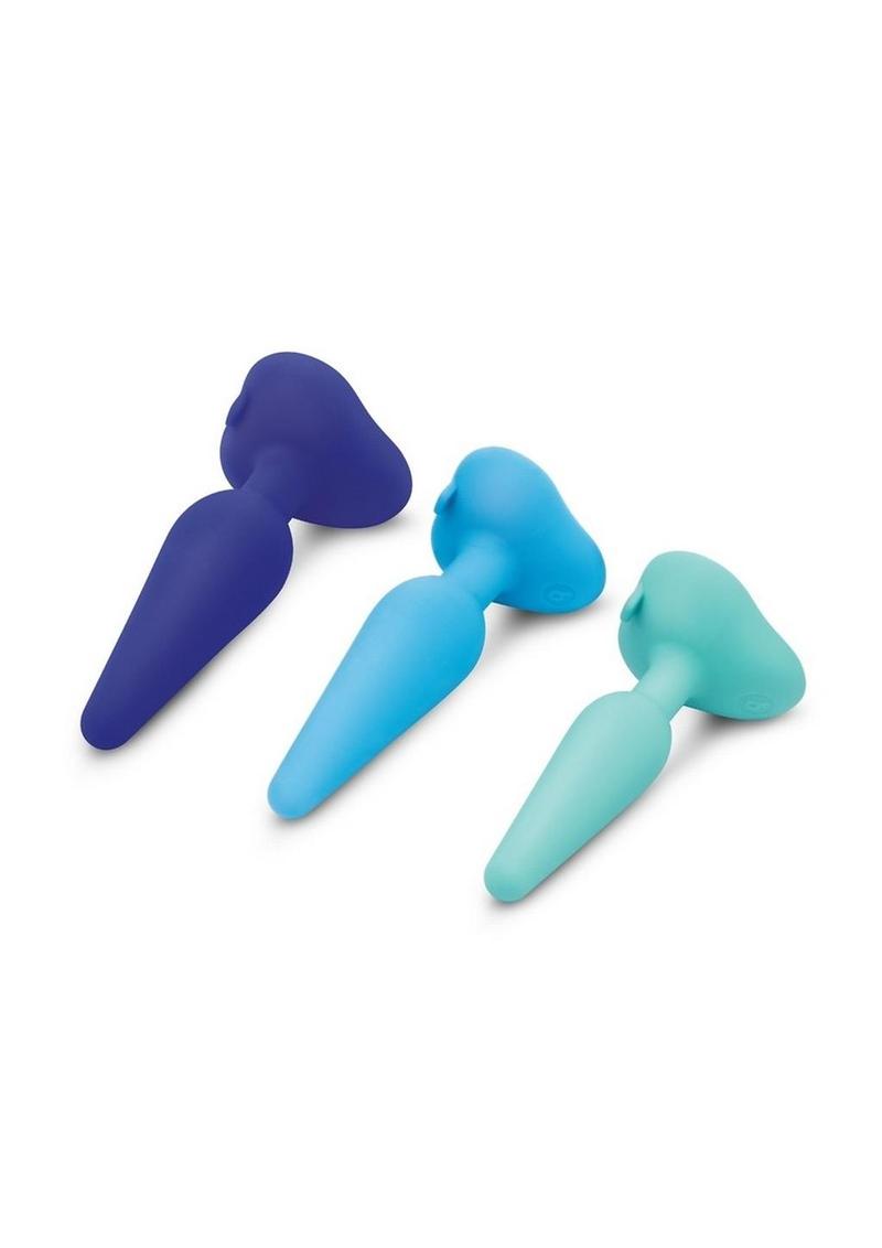 B-Vibe Anal Silicone Training Kit - Blue - 3 Piece