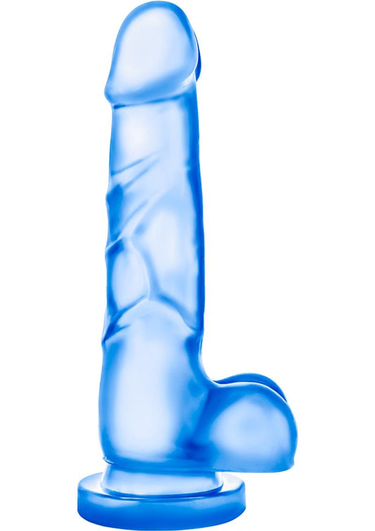 B Yours Sweet N' Hard 4 Dildo with Balls - Blue - 7.75in