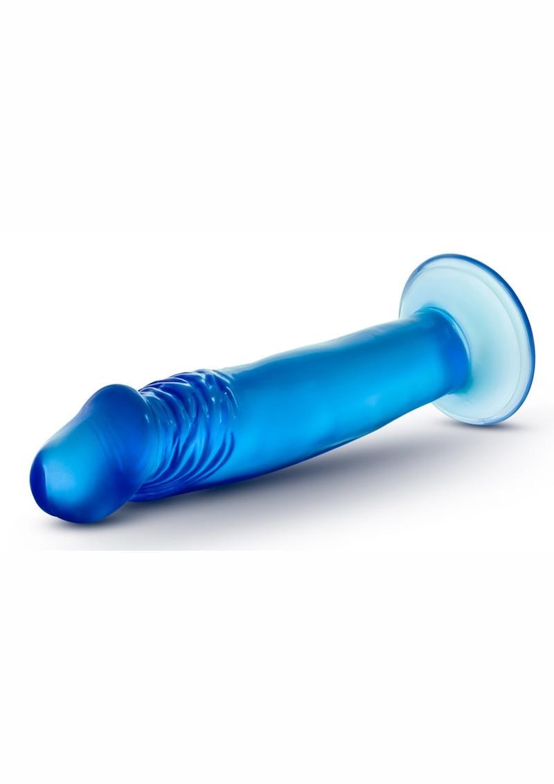 B Yours Sweet N' Small Dildo with Suction Cup - Blue - 6in