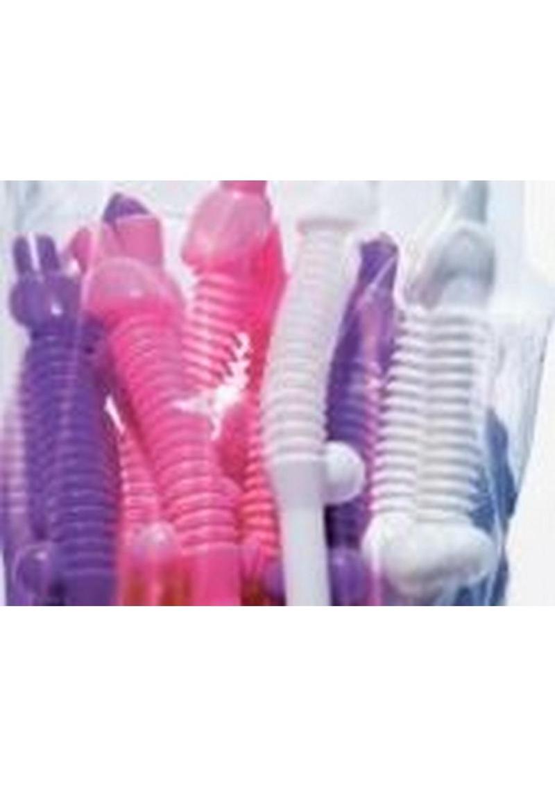 Bachelorette Party Flexible Dicky Super Straws - 10 Per Pack