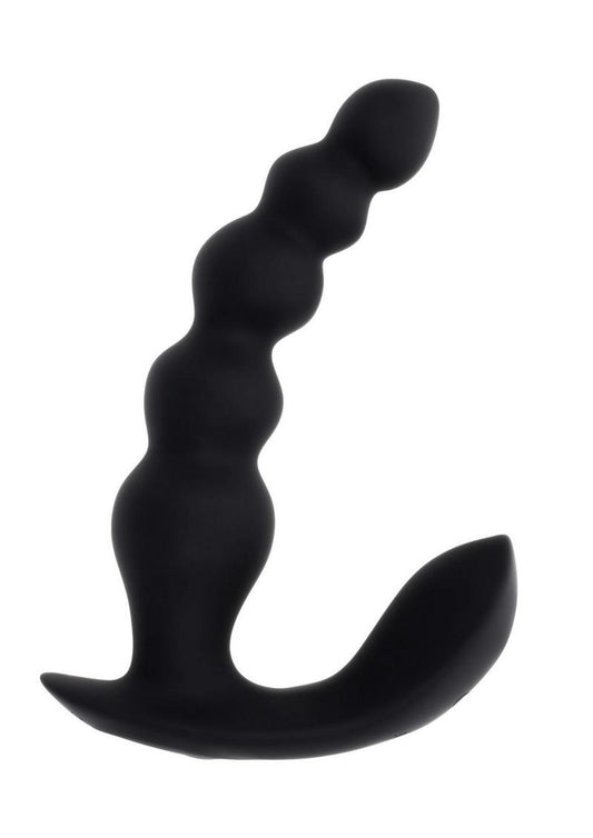 Bead Me Up Rechargeable Silicone Anal Beads with Remote Control - Black