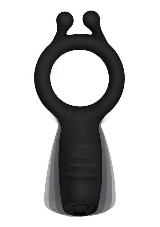 Bodywand Date Night Rechargeable Silicone Vibrating Cock Ring with Remote Control - Black