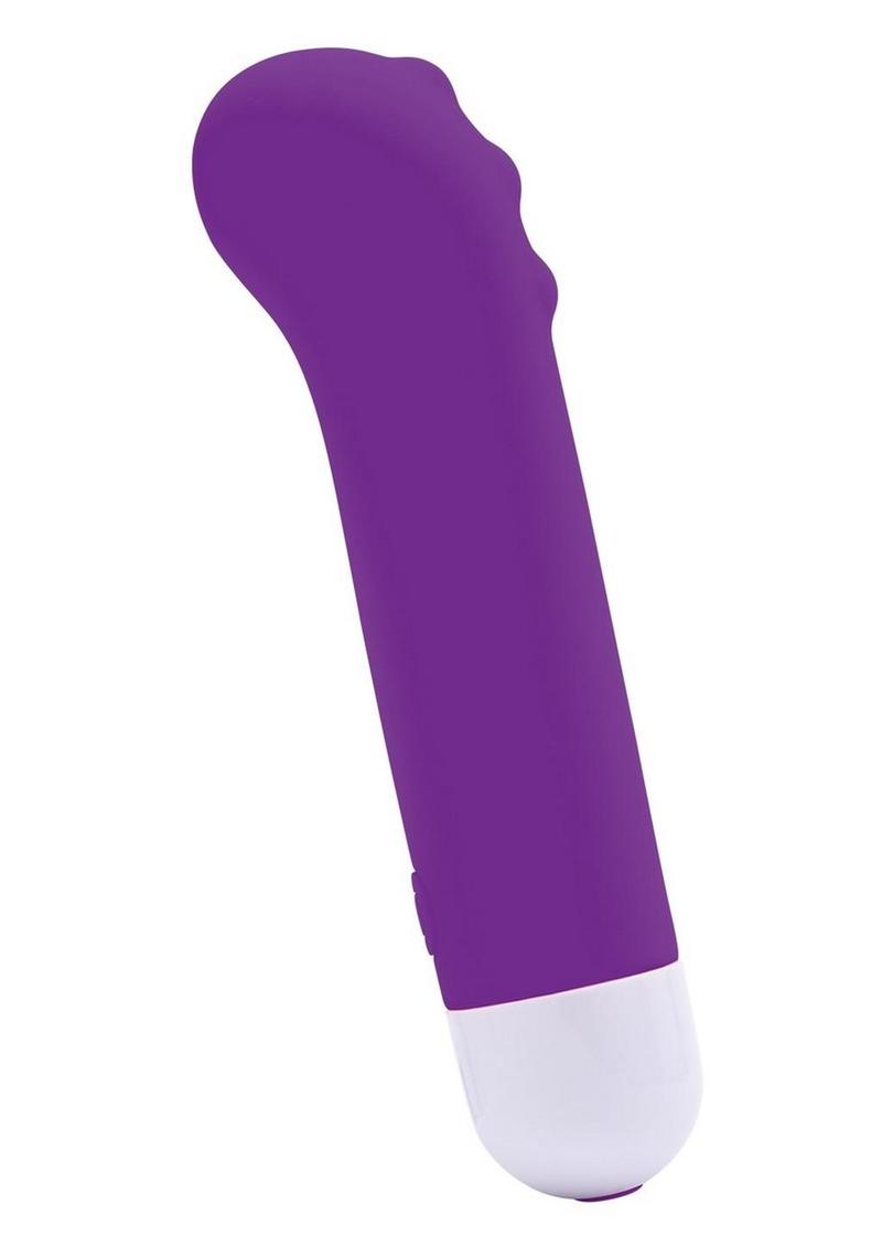 Bodywand Dotted Mini G Rechargeable Silicone Vibrator - Neon Purple/Purple