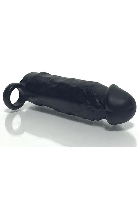 Boneyard Meaty 3x Stretch Silicone Penis Extender - Black - 6.5in