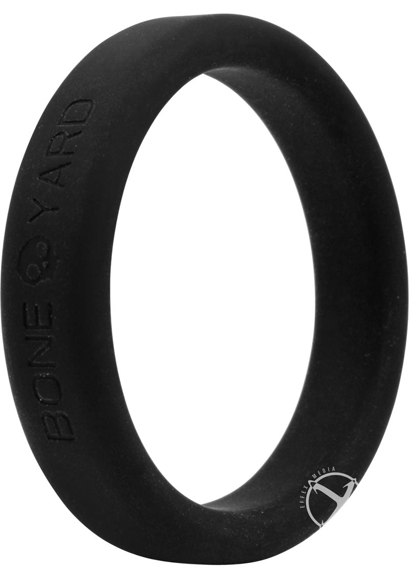 Boneyard Silicone Ring Cock Ring - Black - 2in