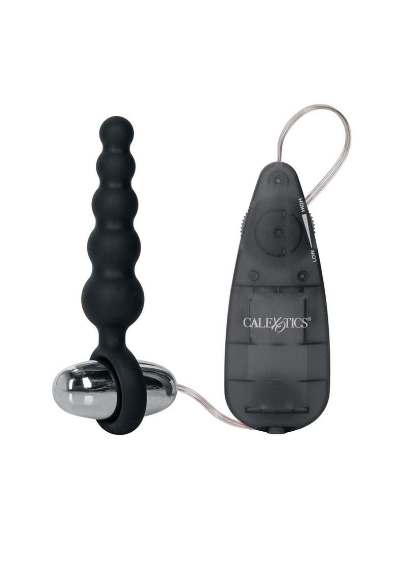 Booty Call Booty Shaker Silicone Vibrating Butt Plug with Remote Control - Black