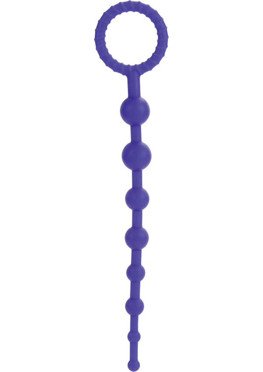 Booty Call X-10 Silicone Anal Beads - Purple