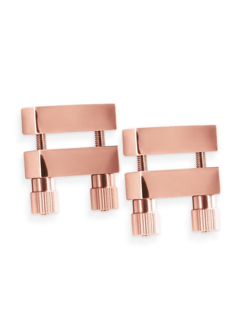 Bound Nipple Clamps V1 - Metal/Rose Gold