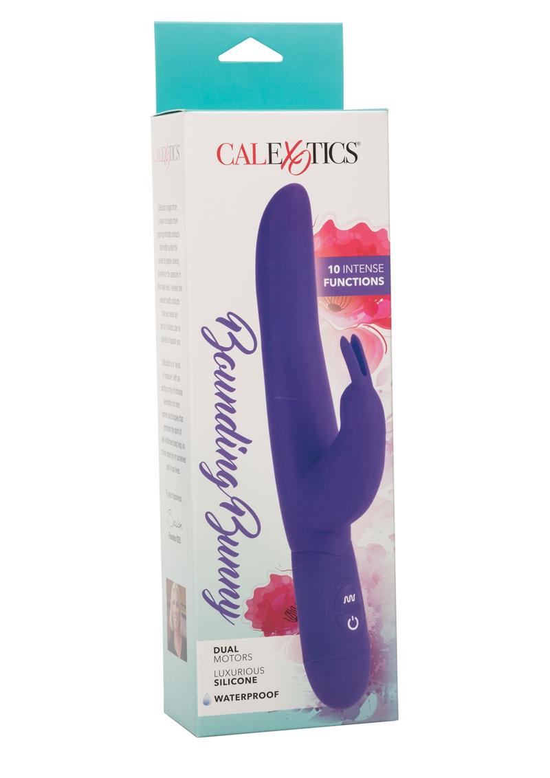 Bounding Bunny Dual Motor Silicone Vibrator Waterproof - Purple