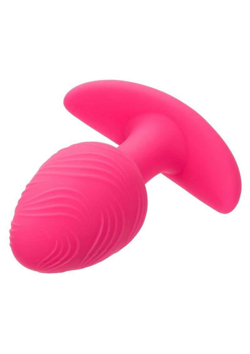 Cheeky Rechargeable Silicone Glow In The Dark Butt Plug - Glow In The Dark/Pink