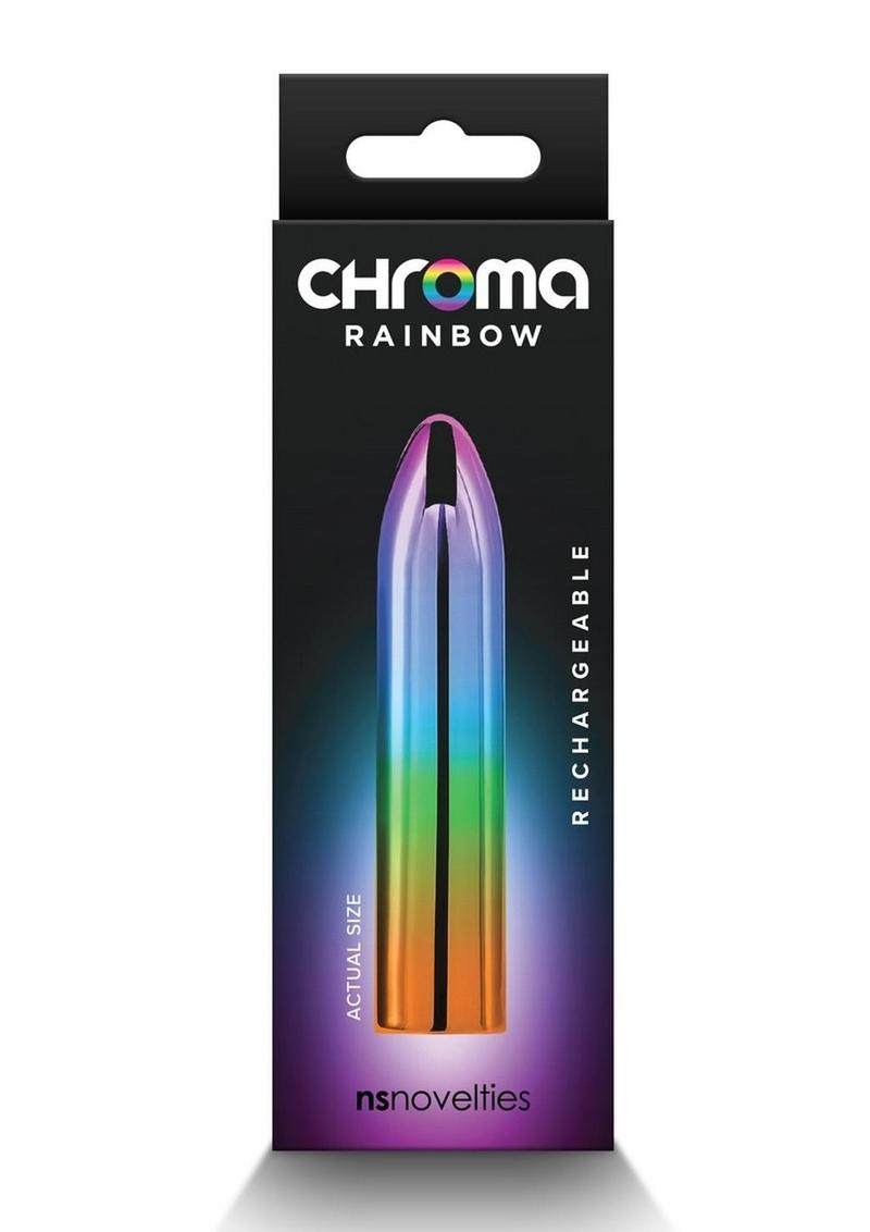 Chroma Rainbow Rechargeable Vibrator - Multicolor - Medium