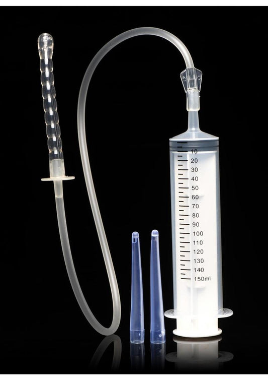 Cleanstream Enema Syringe with Attachments - Clear