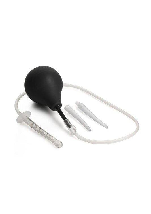 Cleanstream Silicone Enema Bulb Kit - Black/Clear