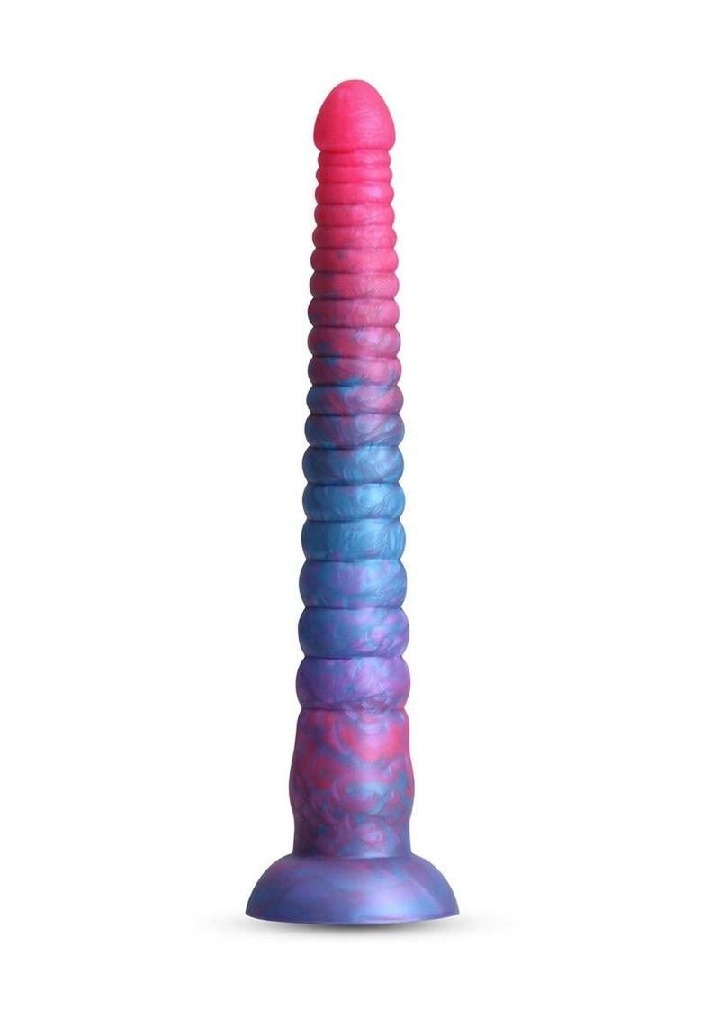 Colours Stacked Silicone Dildo - Blue/Pink - 12in