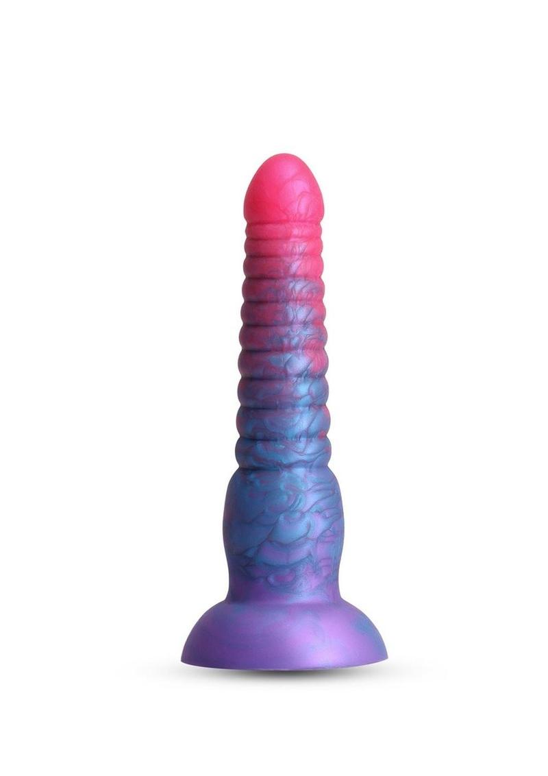 Colours Stacked Silicone Dildo - Blue/Pink - 6in