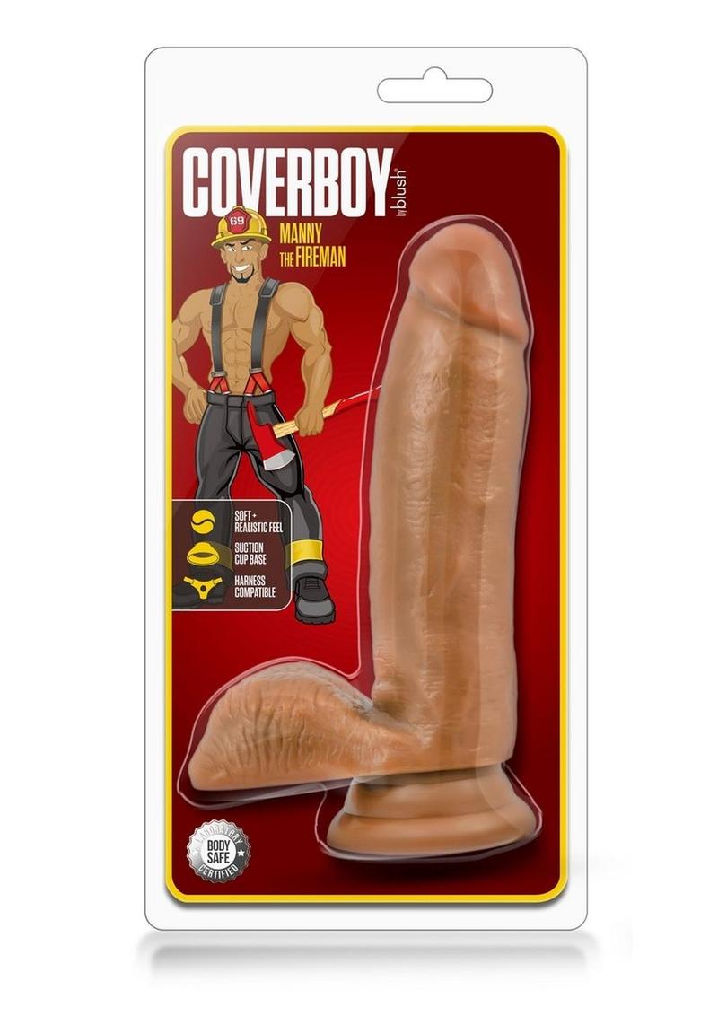 Loverboy Manny The Fireman Dildo with Balls - Caramel - 7in