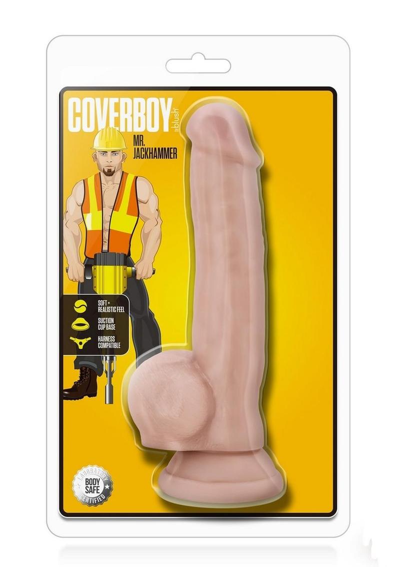 Loverboy Mr. Jackhammer Dildo with Balls - Flesh/Vanilla - 8.5in