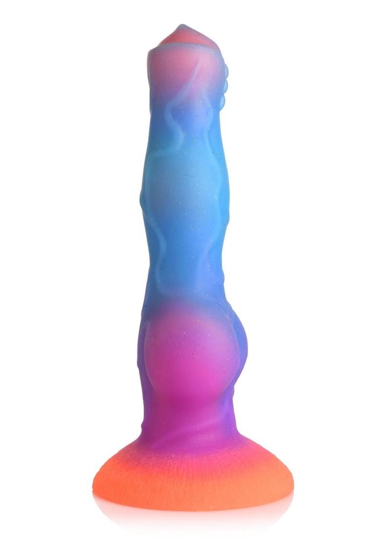 Creature Cocks Space Cock Glow In The Dark Silicone Alien Dildo - Blue/Glow In The Dark/Orange/Purple