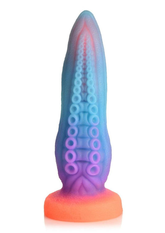 Creature Cocks Tenta-Cock Glow In The Dark Silicone Dildo - Glow In The Dark/Multicolor