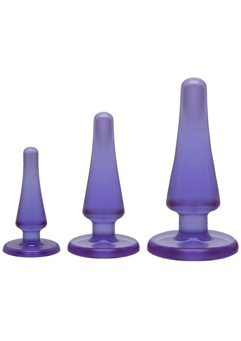 Crystal Jellies Anal Initiation - Purple - 3 Piece Kit