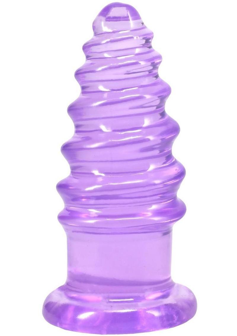 Crystal Jellies Anal Twist - Purple - 5in