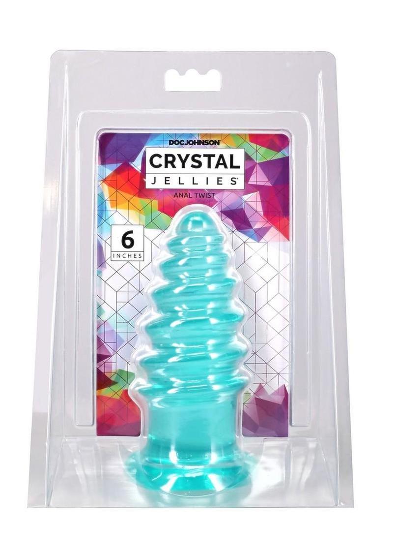 Crystal Jellies Anal Twist - Blue - 6in