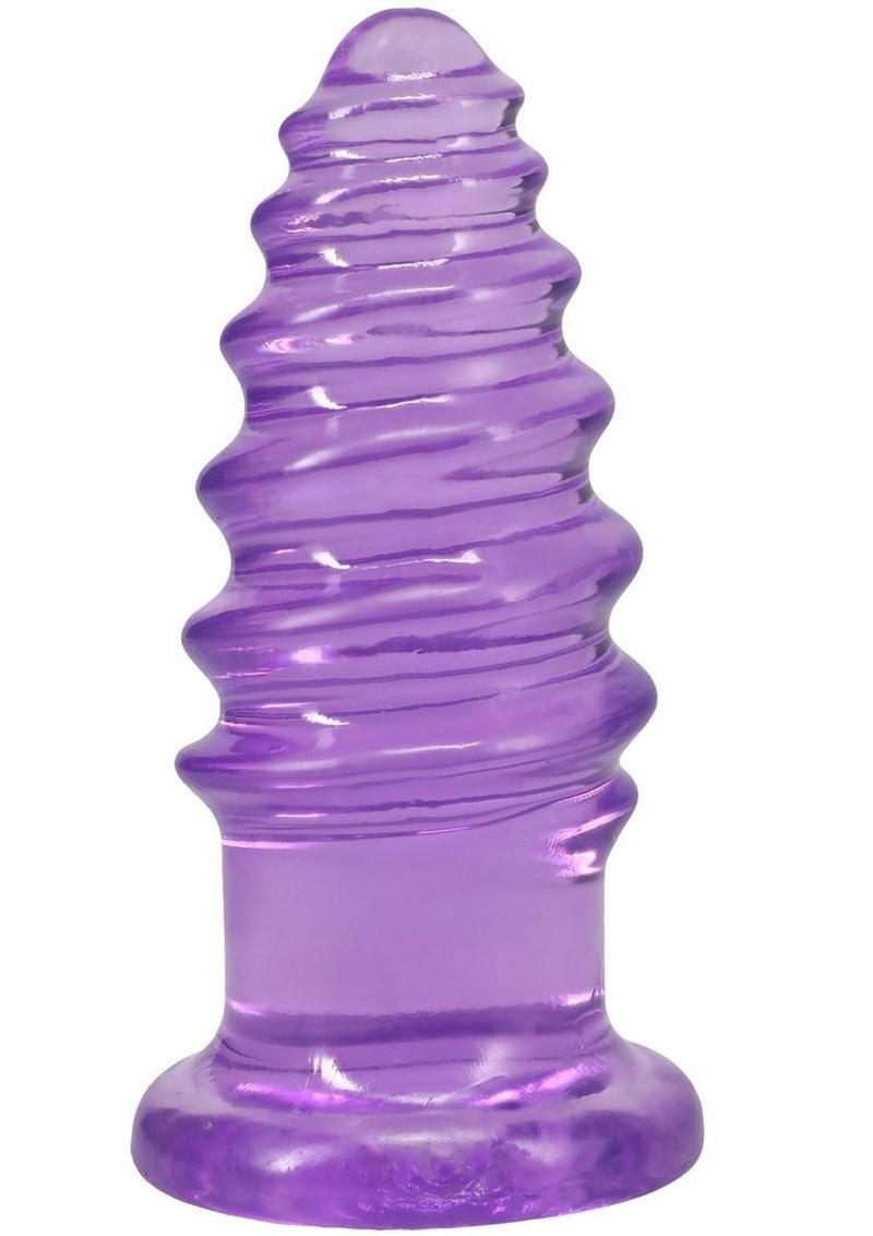 Crystal Jellies Anal Twist - Purple - 6in