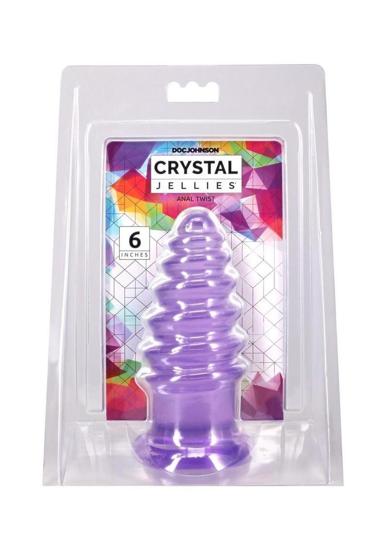 Crystal Jellies Anal Twist - Purple - 6in