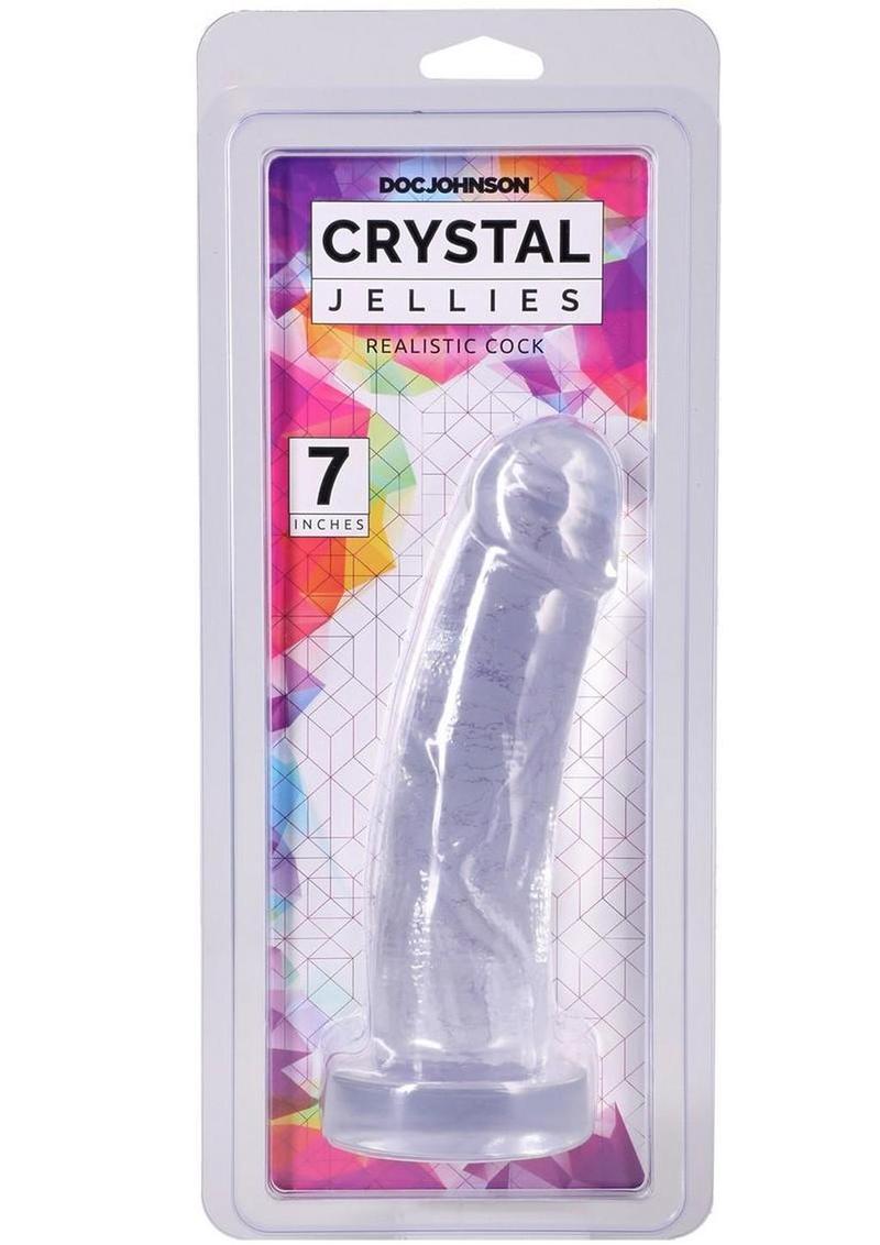 Crystal Jellies Realistic Cock - Clear - 7in