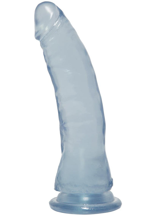 Crystal Jellies Thin Dildo - Clear/Pink - 7in