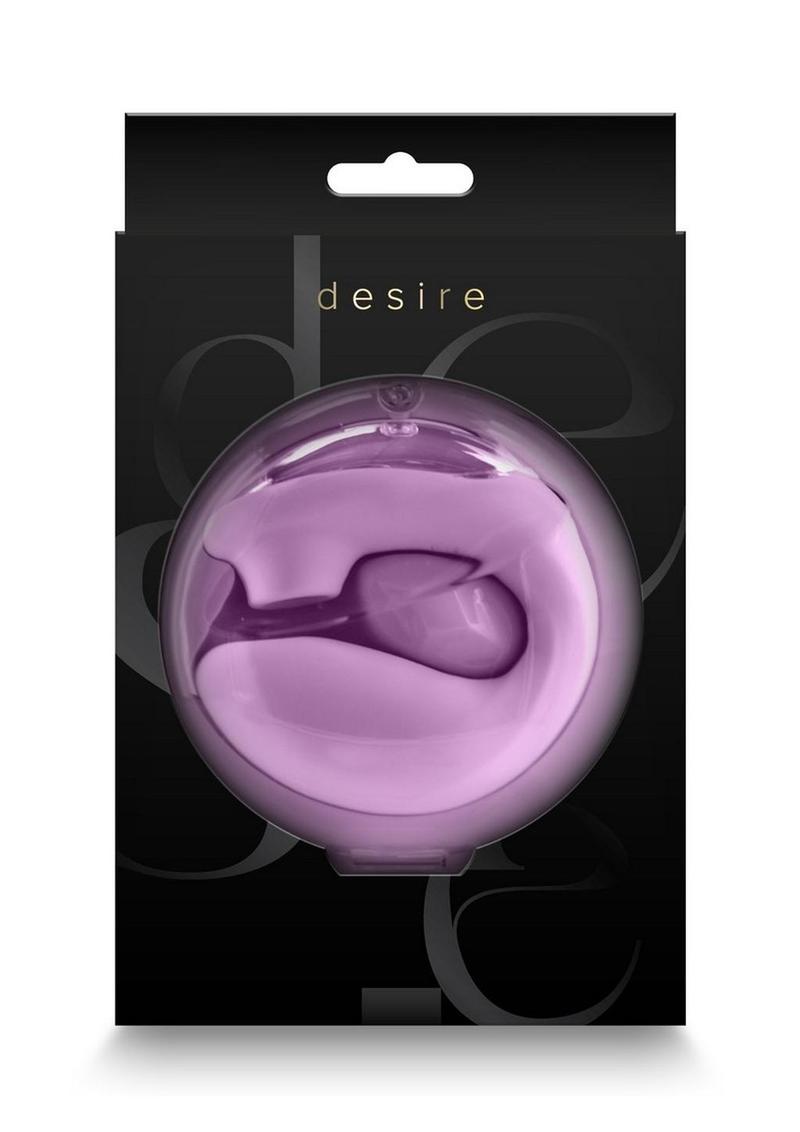 Desire Euphoria Dual End Vibrator with Air Pulse Clitoral Stimulation - Magenta/Purple