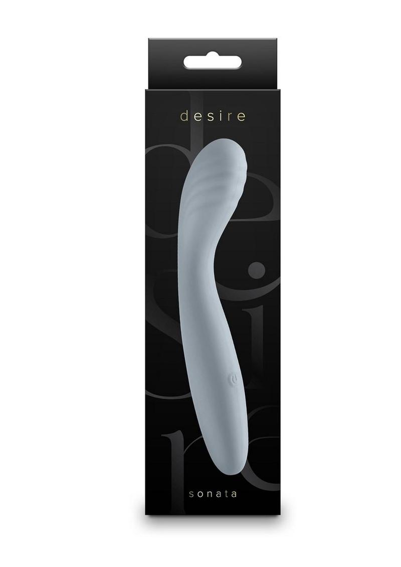 Desire Sonata Rechargeable Silicone G-Spot Vibrator - Gray/Grey