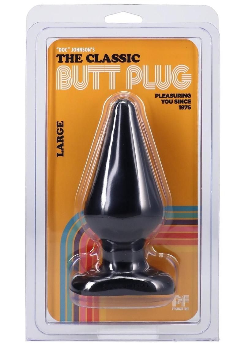 Doc Johnson Classic Butt Plug - Black - Large