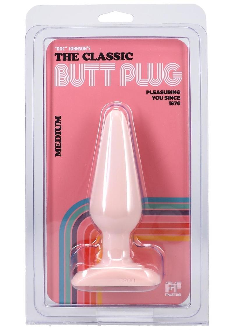 Doc Johnson Classic Butt Plug - Vanilla - Medium