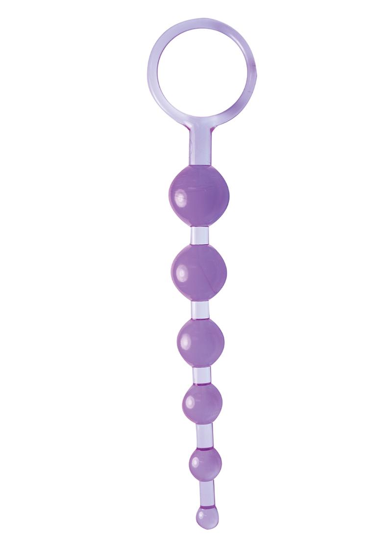 Dragonz Tale Anal Pleasures Silicone Anal Beads - Blue/Purple