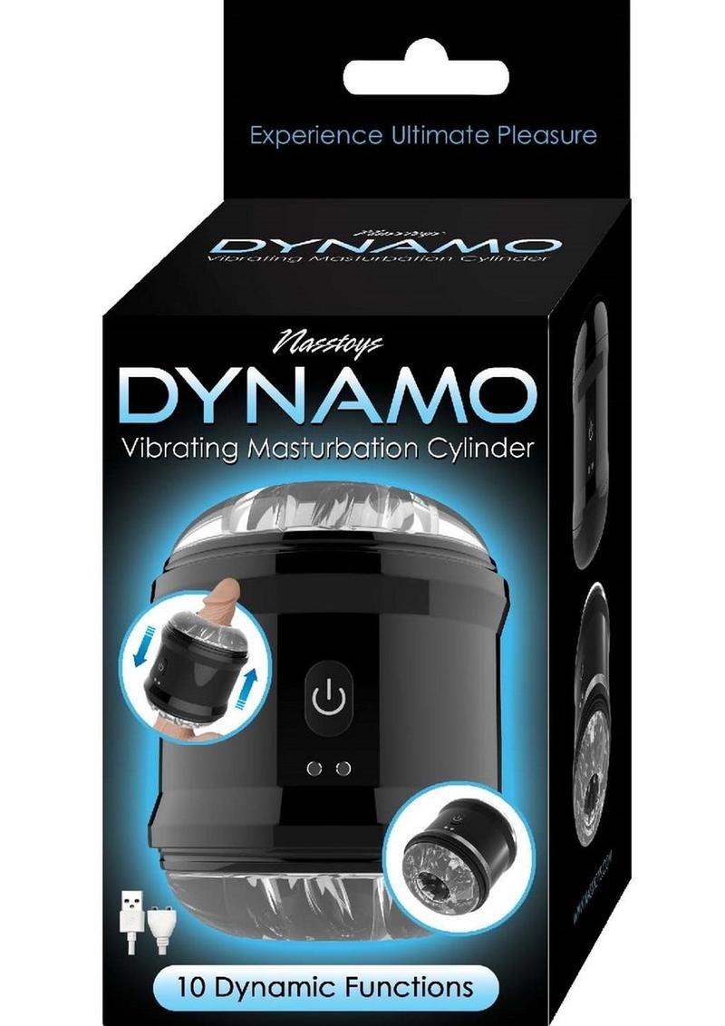 Dynamo Rechargeable Dual End Vibrating Masturbator Cup - Black