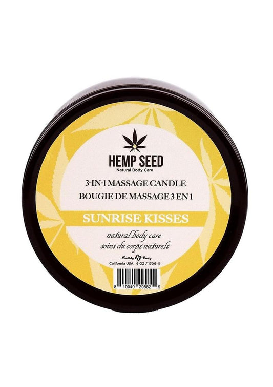 Earthly Body Hemp Seed 3 In 1 Massage Candle - Sunrise Kisses