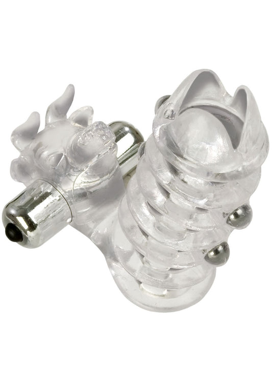 El Toro Enhancer with Beads with Removable Stimulator Waterproof - Clear - 3.5in