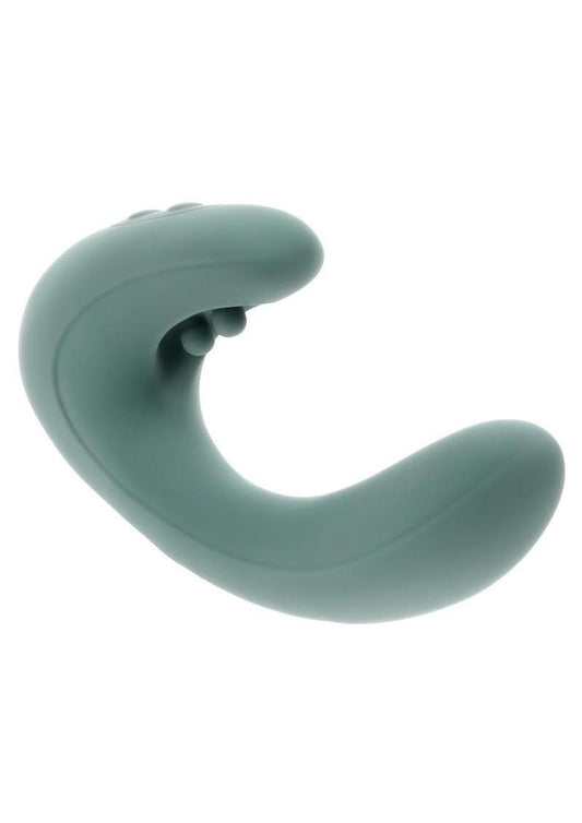 Enjoy The Ride Rechargeable Silicone Dual Vibrator - Green