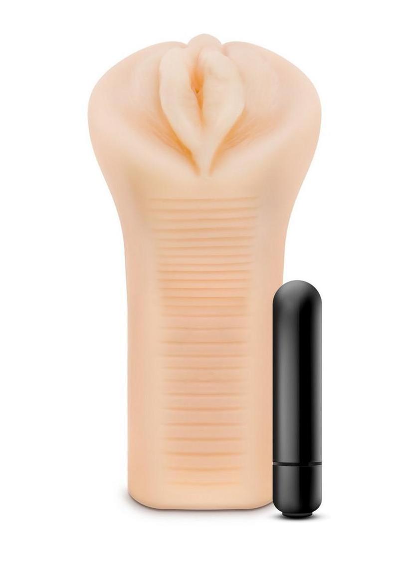 Enlust Emma Male Masturbator with Bullet Vibrator - Pussy - Vanilla